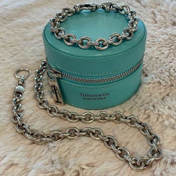 Tiffany & Co. Jewelry - Return To Tiffany & Co Sterling Silver Chain Necklace Bracelet Set with Box